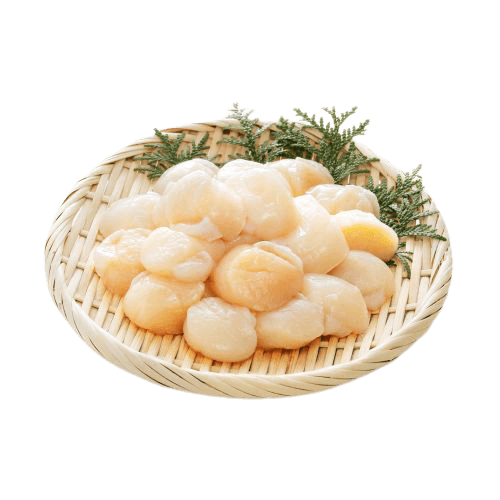 Frozen roe off scallop meat